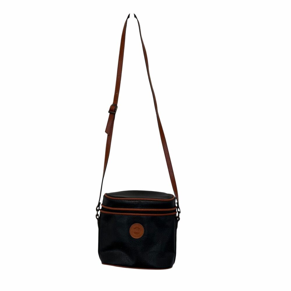 Vintage Esprit Black Leather Crossbody Bag
